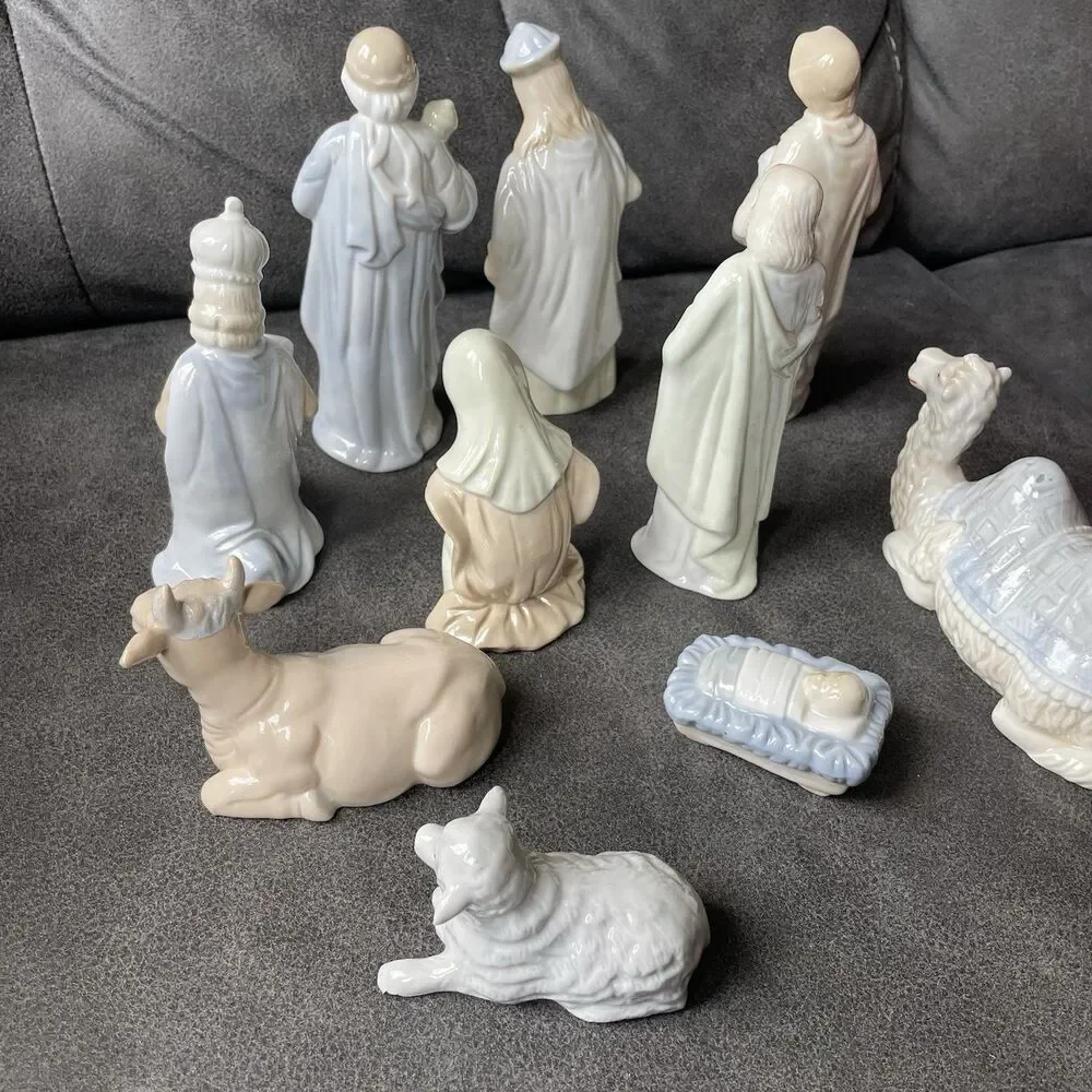 Navtivity Set 10 Piece Mary Joseph Jesus Wise Men Camel Cow Sheep